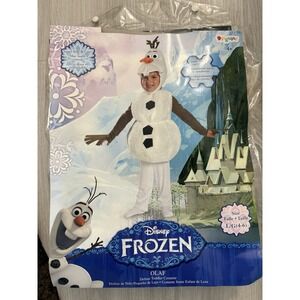 Disney Frozen Olaf Snowman 2 Piece Halloween Costume Child Size Large 4-6
